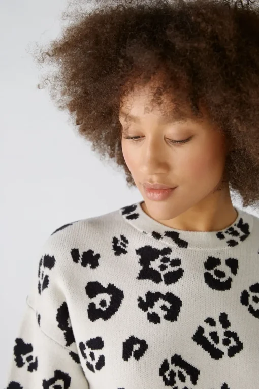 Oui trui 0089599 Wit/Zwart Discount