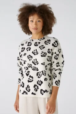 Oui trui 0089599 Wit/Zwart Discount