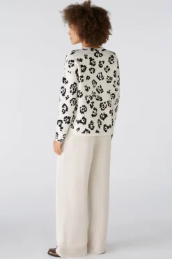 Oui trui 0089599 Wit/Zwart Discount