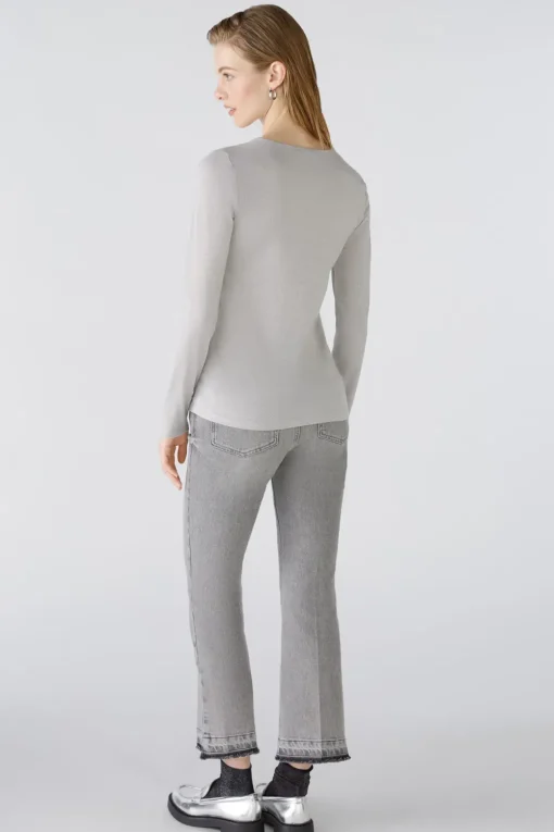 Oui t-shirts 0086191 Zilver Sale