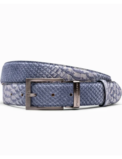 Paulo Bellini riem belt-Anaconda Blauw Clearance