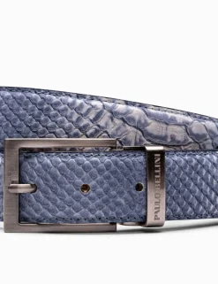 Paulo Bellini riem belt-Anaconda Blauw Clearance
