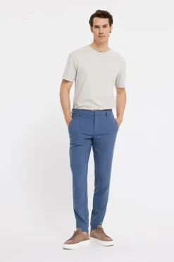 Plain business pantalon 30787 Blauw Sale