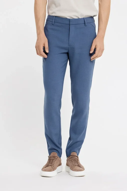 Plain business pantalon 30787 Blauw Sale