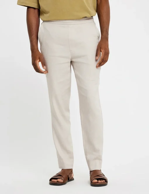 Plain business pantalon 40079 Khaky beige Sale