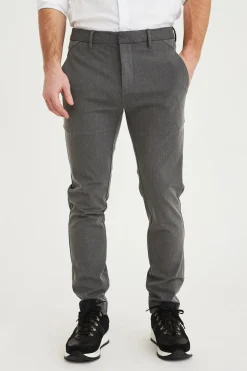 Plain business pantalon 30121 Grijs Melange Clearance