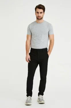 Plain business pantalon Slim Fit 30120 Zwart New