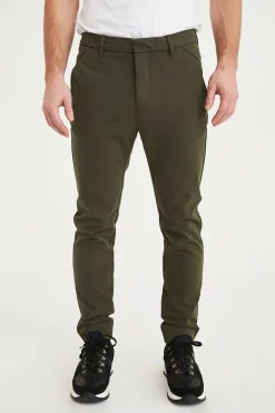Plain business pantalon Slim Fit 30419 Groen Outlet