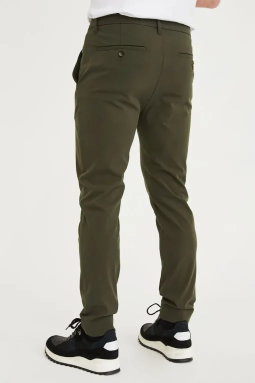 Plain business pantalon Slim Fit 30419 Groen Outlet