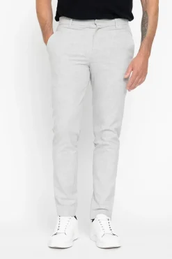 Plain business pantalon Slim Fit 30658 Licht Grijs Discount