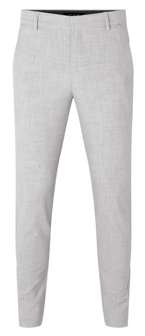 Plain business pantalon Slim Fit 30658 Licht Grijs Discount