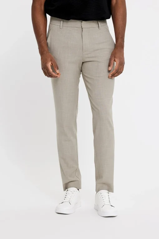 Plain business pantalon Slim Fit 30658 Beige Clearance