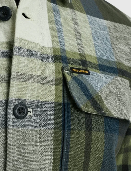 PME Legend casual overhemd PSI2502210 Licht Groen Fashion