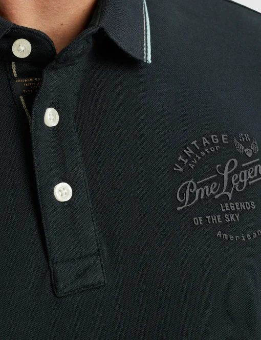 PME Legend polo's PPSS2504867 Donker Blauw Clearance