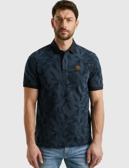 PME Legend polo's PPSS2504851 Donker Blauw Discount