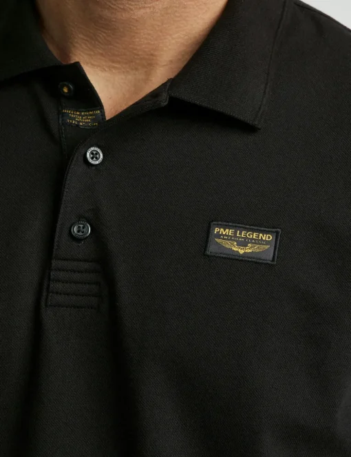 PME Legend polo's Regular Fit PPSS0000861 Zwart Outlet