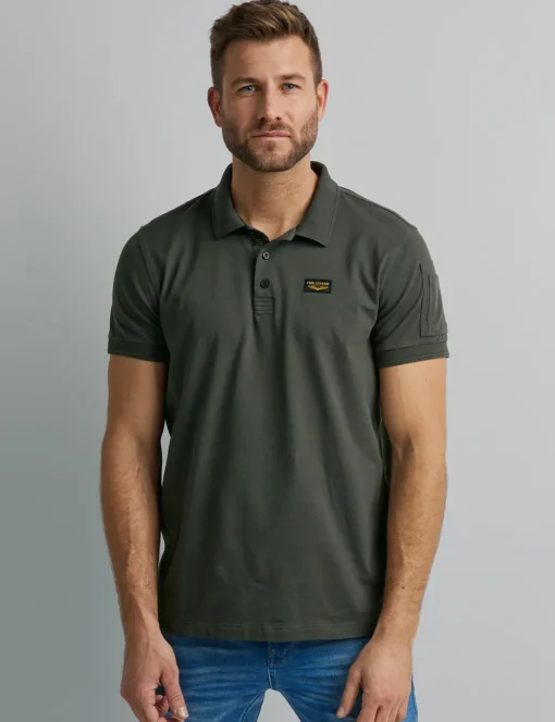 PME Legend polo's Regular Fit PPSS0000861 Groen Outlet