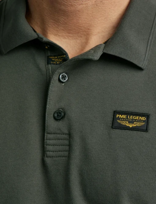PME Legend polo's Regular Fit PPSS0000861 Groen Outlet