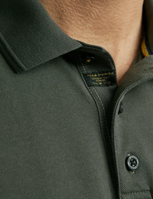PME Legend polo's Regular Fit PPSS0000861 Groen Outlet