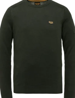 PME Legend ronde hals trui PKW0000330 Groen Clearance