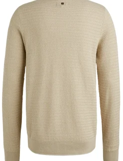PME Legend ronde hals trui PKW2411330 Ecru Fashion