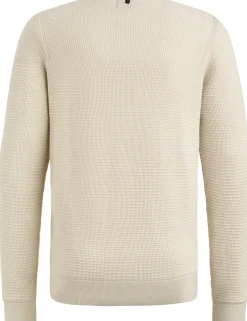 PME Legend ronde hals trui PKW2410300 Khaky beige Outlet