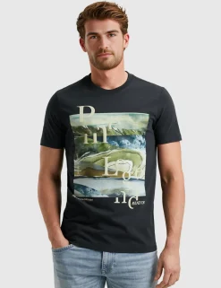 PME Legend t-shirts PTSS2505572 Donker Blauw Discount