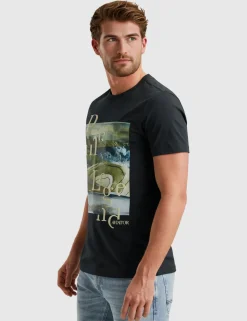PME Legend t-shirts PTSS2505572 Donker Blauw Discount