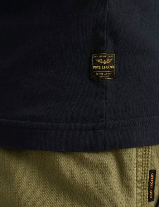 PME Legend t-shirts PTSS2504596 Donker Blauw Best