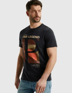 PME Legend t-shirts PTSS2504583 Licht Blauw Clearance