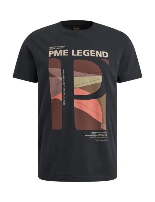 PME Legend t-shirts PTSS2504583 Licht Blauw Clearance