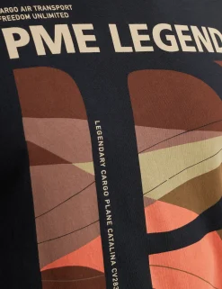 PME Legend t-shirts PTSS2504583 Licht Blauw Clearance
