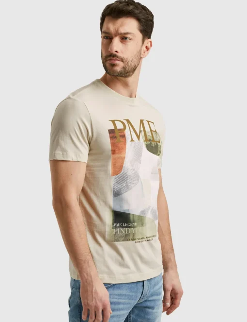 PME Legend t-shirts PTSS2504587 Khaky beige Online