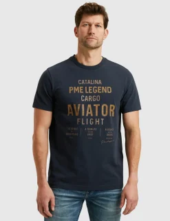 PME Legend t-shirts PTSS2503564 Licht Blauw Hot