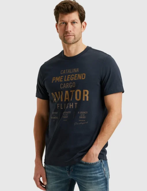 PME Legend t-shirts PTSS2503564 Licht Blauw Hot