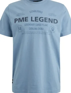 PME Legend t-shirts PTSS2502560 Licht Blauw Online