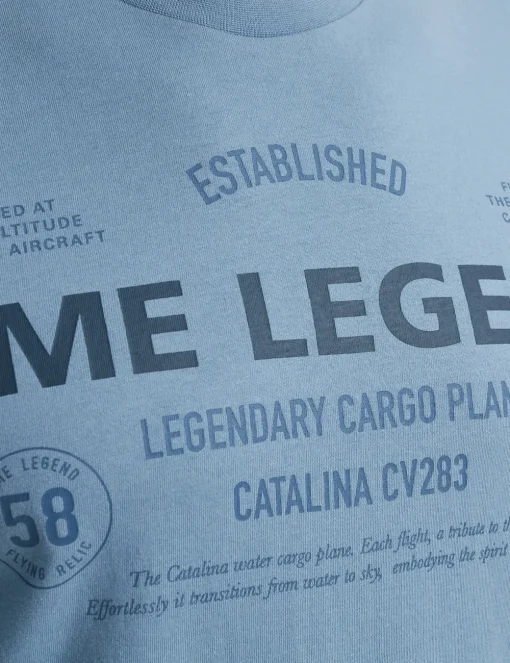 PME Legend t-shirts PTSS2502560 Licht Blauw Online