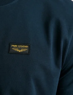 PME Legend t-shirts Regular Fit PTSS0000555 Donker Blauw Fashion