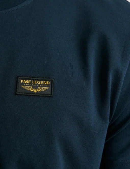 PME Legend t-shirts Regular Fit PTSS0000555 Donker Blauw Fashion