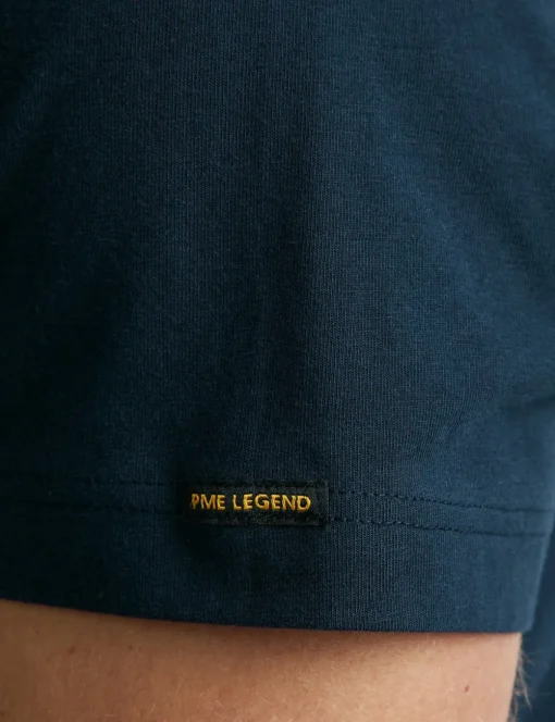 PME Legend t-shirts Regular Fit PTSS0000555 Donker Blauw Fashion