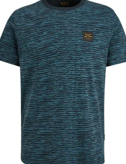 PME Legend t-shirts Tailored Fit PTSS2406592 Donker Blauw Best