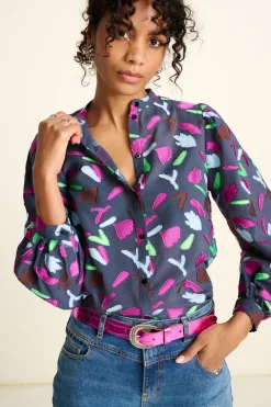 Pom blouse SP7962 Licht Blauw Clearance