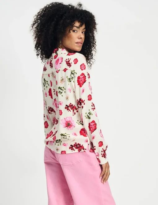 Pom blouse SP9083 Wit Fashion