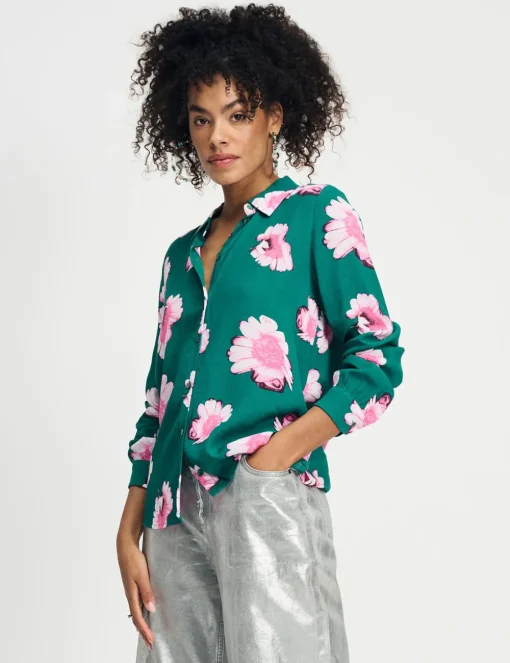 Pom blouse SP9082 Licht Groen Sale