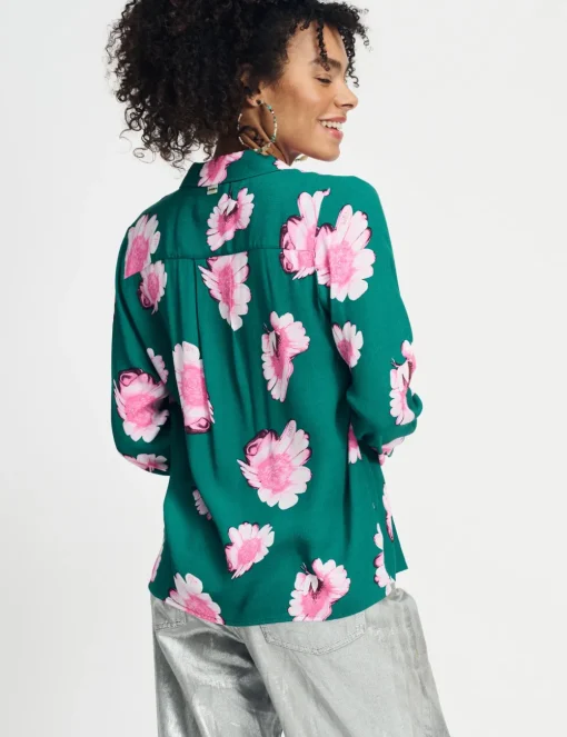 Pom blouse SP9082 Licht Groen Sale