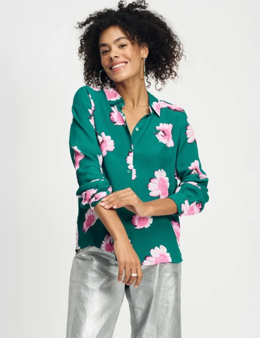 Pom blouse SP9082 Licht Groen Sale