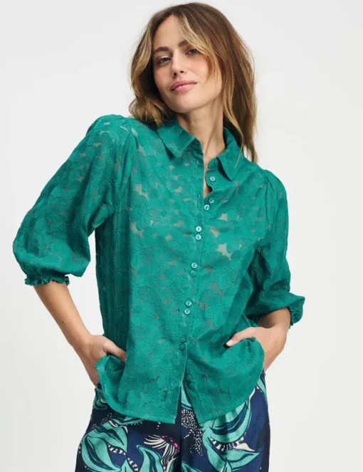 Pom blouse SP9224 Licht Groen Outlet