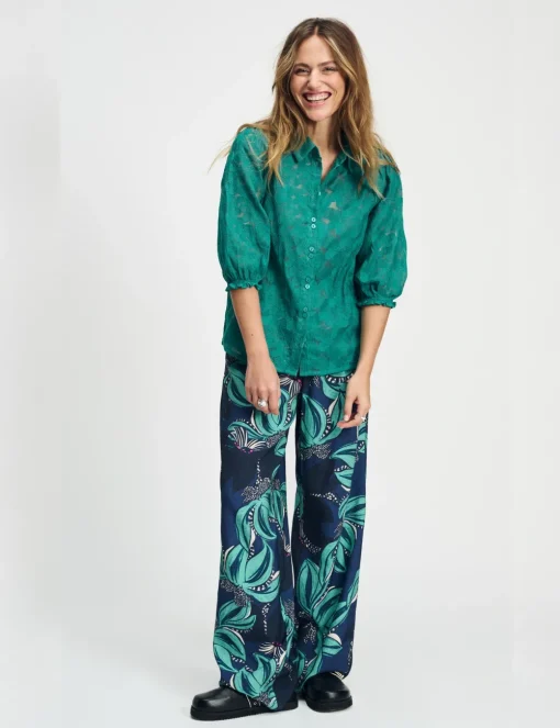 Pom blouse SP9224 Licht Groen Outlet