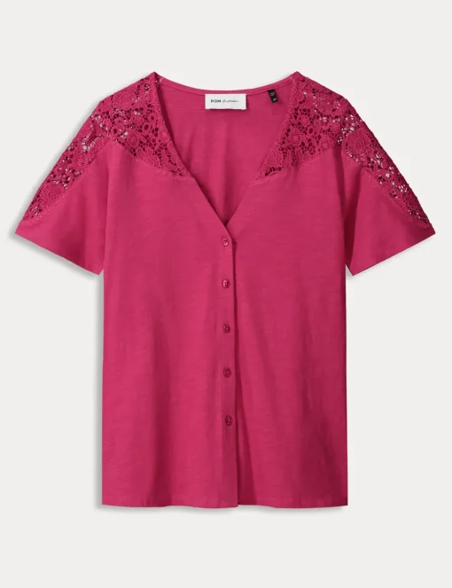 Pom t-shirts SP9031 Bordeaux Fashion