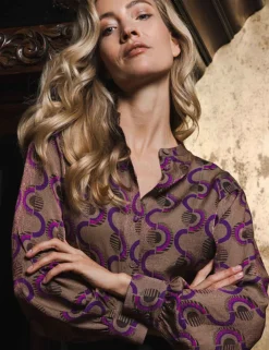 Poools blouse 333205 Licht Bruin Clearance